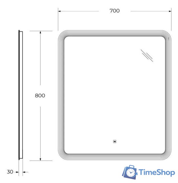  Cezares Зеркало CZR-SPC-DUET-700-800-LED-TCH - Изображение №8 — Интернет-магазин Time-Shop