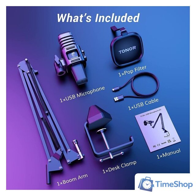 Проводной микрофон Tonor TC30S+ - Изображение №5 — Интернет-магазин Time-Shop