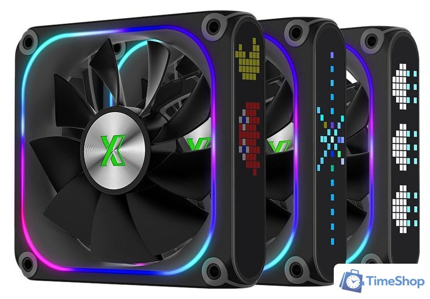 Комплект вентиляторов для корпуса XASTRA FZ120B ARGB Reverse 3шт - Изображение №1 — Интернет-магазин Time-Shop