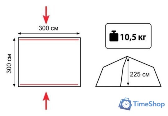 Кемпинговая палатка TRAMP Bungalow LUX v2 - Изображение №2 — Интернет-магазин Time-Shop