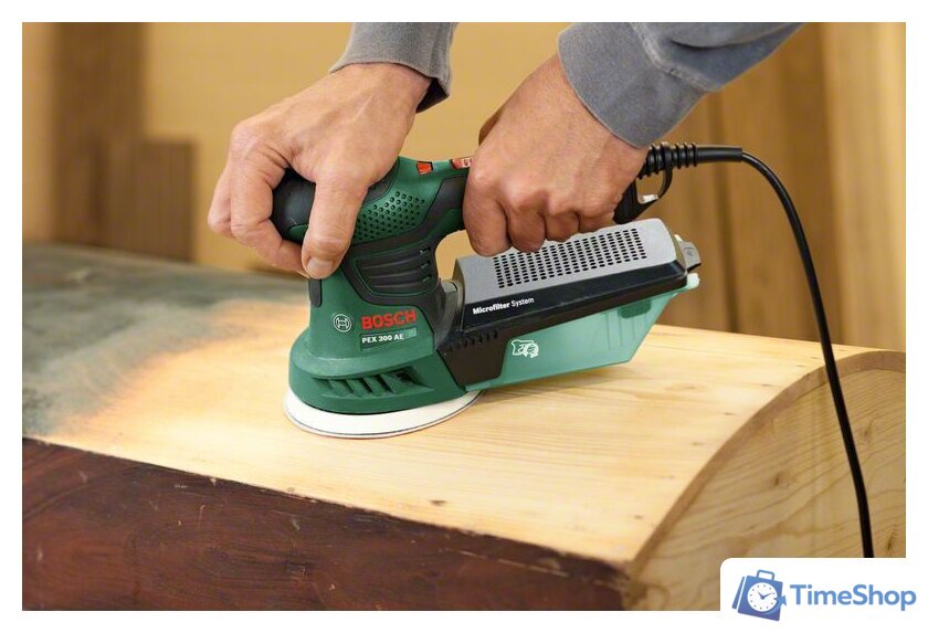 Эксцентриковая шлифмашина Bosch PEX 300 AE (06033A3020) - Изображение №6 — Интернет-магазин Time-Shop