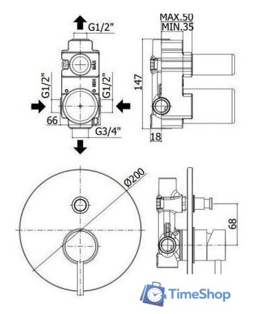 Смеситель Paffoni Light LIG015BO - Изображение №2 — Интернет-магазин Time-Shop