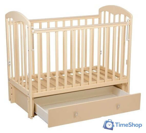 Классическая детская кроватка Фея 328 (бежевый) - Изображение №2 — Интернет-магазин Time-Shop