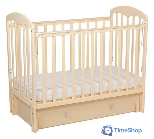 Классическая детская кроватка Фея 328 (бежевый) - Изображение №3 — Интернет-магазин Time-Shop
