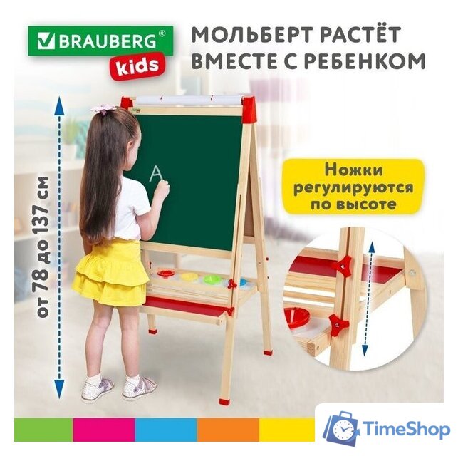 Мольберт BRAUBERG Растущий 3 в 1 238150 - Изображение №7 — Интернет-магазин Time-Shop