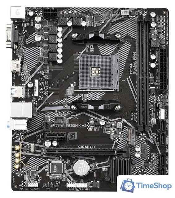 Материнская плата Gigabyte A520M K V2 (rev. 1.0) - Изображение №1 — Интернет-магазин Time-Shop