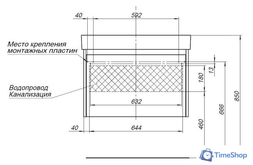  Aquanet Тумба под умывальник Nova Lite 75 242273 (с 2 ящиками) - Изображение №8 — Интернет-магазин Time-Shop