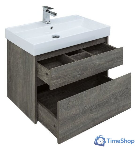  Aquanet Тумба под умывальник Nova Lite 75 242273 (с 2 ящиками) - Изображение №2 — Интернет-магазин Time-Shop