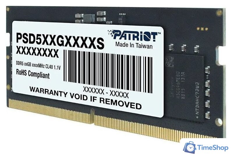 Оперативная память Patriot Signature Line 32ГБ DDR5 SODIMM 5600 МГц PSD532G56002S - Изображение №4 — Интернет-магазин Time-Shop