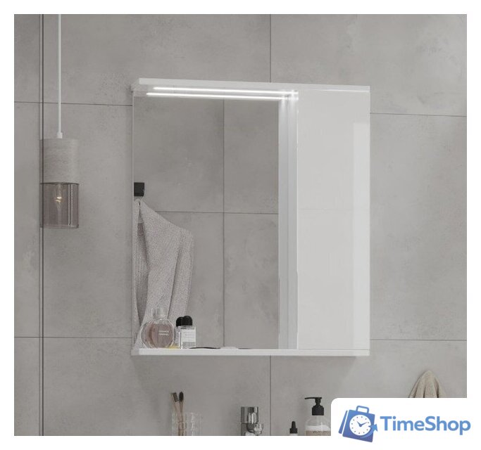  Volna Шкаф с зеркалом Lake 60 R (белый) - Изображение №3 — Интернет-магазин Time-Shop