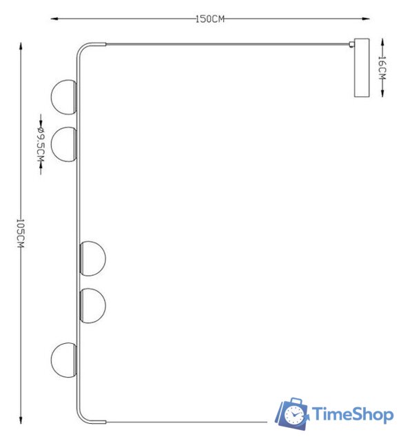 Подвесная люстра Arte Lamp Poplar A2174SP-5BK - Изображение №1 — Интернет-магазин Time-Shop