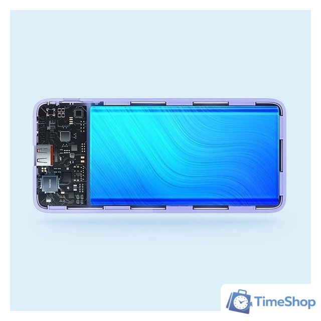 Внешний аккумулятор Baseus Airpow Fast Charge Power Bank 20W 10000mAh (сиреневый) - Изображение №8 — Интернет-магазин Time-Shop