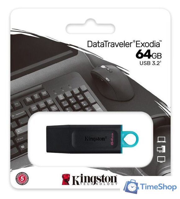 USB Flash Kingston DataTraveler Exodia 64GB - Изображение №6 — Интернет-магазин Time-Shop
