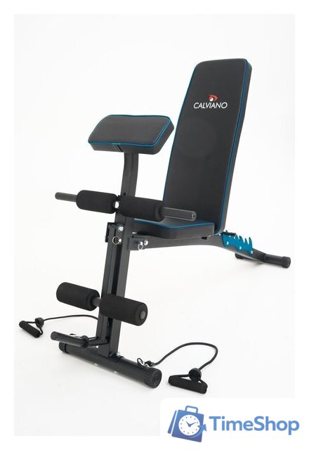 Силовая скамья Calviano 1003 (черный/синий) - Изображение №19 — Интернет-магазин Time-Shop