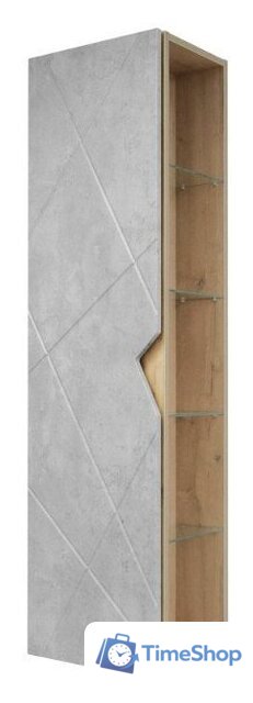  Doratiz Шкаф-пенал Фьорд 40 L 2712.304 (дуб бунратти/цемент,с подвесной) - Изображение №1 — Интернет-магазин Time-Shop