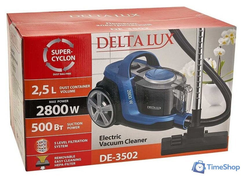 Пылесос Delta DE-3502 (синий) - Изображение №11 — Интернет-магазин Time-Shop