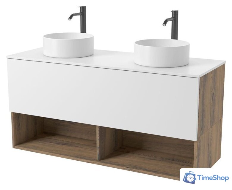  ЗОВ Тумба под умывальник Кито-2 120 2K120LA0MWMC-KP13W (аттик/белый матовый) - Изображение №1 — Интернет-магазин Time-Shop