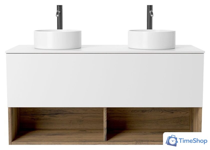  ЗОВ Тумба под умывальник Кито-2 120 2K120LA0MWMC-KP13W (аттик/белый матовый) - Изображение №2 — Интернет-магазин Time-Shop