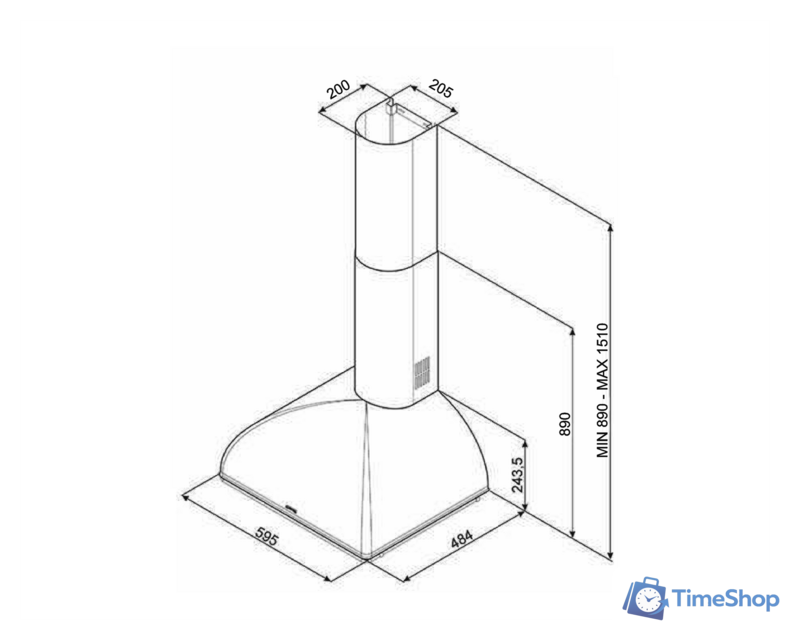 Кухонная вытяжка Smeg KS59POE2 - Изображение №2 — Интернет-магазин Time-Shop