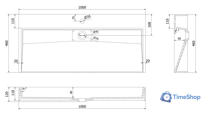 Умывальник Mexen Ava 23019001 - Изображение №6 — Интернет-магазин Time-Shop