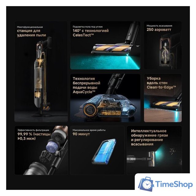 Пылесос Dreame Cordless Vacuum Cleaner Z20 Aqua Cycle Station (евровилка) - Изображение №3 — Интернет-магазин Time-Shop