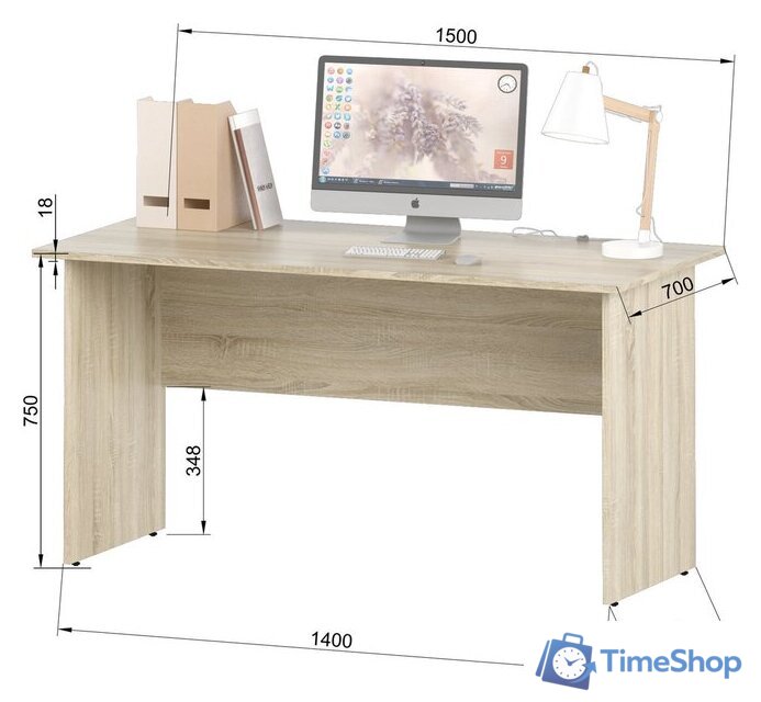 Стол Славянская столица С-1-15 (дуб сонома) - Изображение №2 — Интернет-магазин Time-Shop