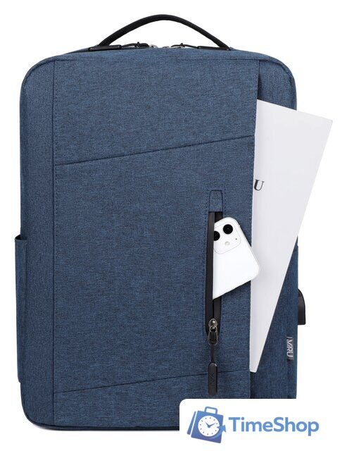 Городской рюкзак Miru Skinny 15.6 MBP-1051 (синий) - Изображение №5 — Интернет-магазин Time-Shop