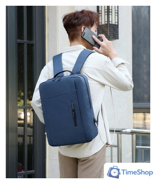 Городской рюкзак Miru Skinny 15.6 MBP-1051 (синий) - Изображение №8 — Интернет-магазин Time-Shop