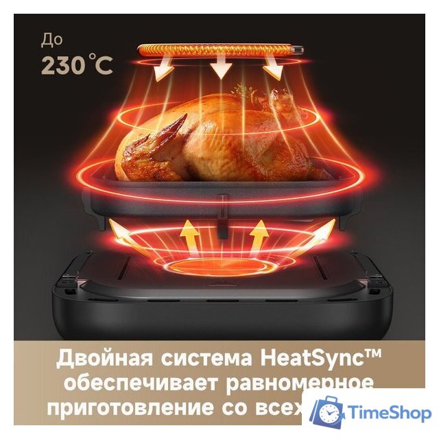 Аэрогриль (аэрофритюрница) Trouver Air Fryer FD10 Pro VFF12A (черный) - Изображение №4 — Интернет-магазин Time-Shop