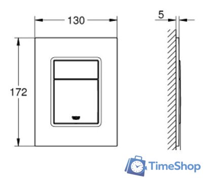 Панель смыва Grohe Skate Cosmopolitan S 37535000 (хром) - Изображение №2 — Интернет-магазин Time-Shop