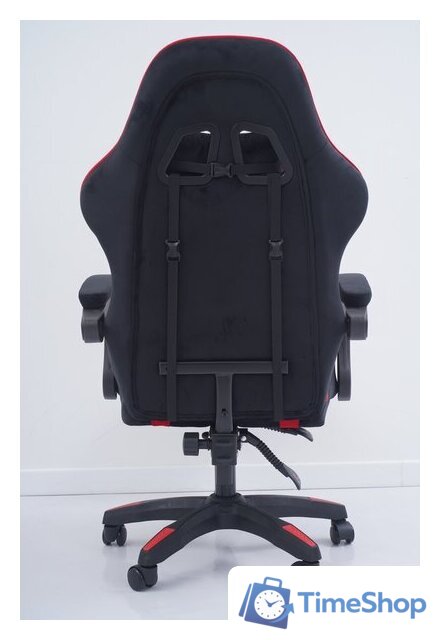 Игровое (геймерское) кресло Calviano 1584 (велюр, черный/красный) - Изображение №5 — Интернет-магазин Time-Shop