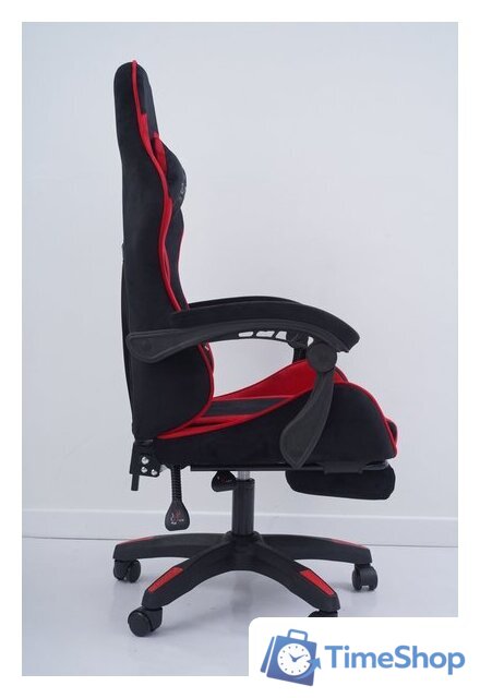Игровое (геймерское) кресло Calviano 1584 (велюр, черный/красный) - Изображение №14 — Интернет-магазин Time-Shop