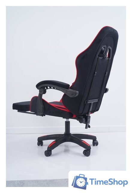 Игровое (геймерское) кресло Calviano 1584 (велюр, черный/красный) - Изображение №8 — Интернет-магазин Time-Shop