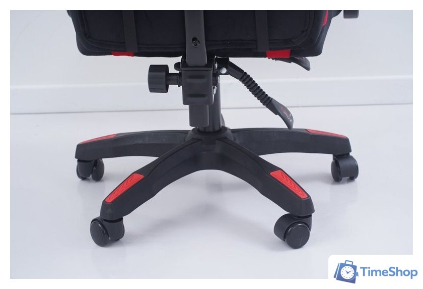 Игровое (геймерское) кресло Calviano 1584 (велюр, черный/красный) - Изображение №6 — Интернет-магазин Time-Shop