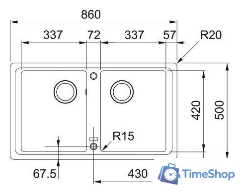Кухонная мойка Franke Basis BFG 620-34-34 114.0741.179 (оникс) - Изображение №3 — Интернет-магазин Time-Shop