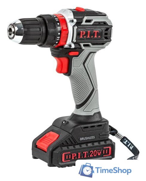 Ударная дрель-шуруповерт P.I.T. PSR18-D4 Promo (с 1-им АКБ, набор оснастки) - Изображение №1 — Интернет-магазин Time-Shop