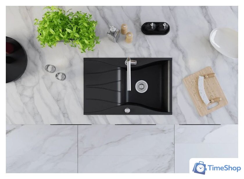 Кухонная мойка Kernau KGS O 6078 1B1D Deep Black - Изображение №9 — Интернет-магазин Time-Shop