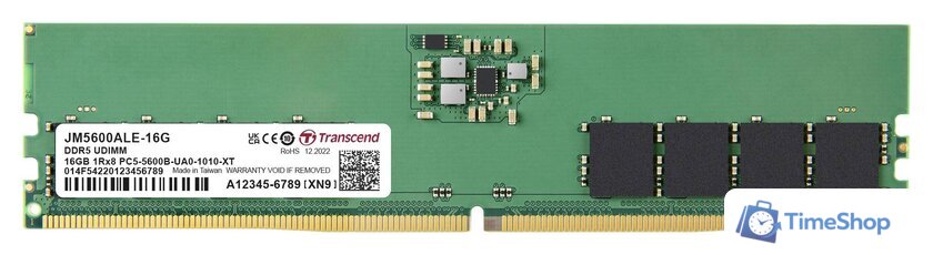 Оперативная память Transcend JetRam 16ГБ DDR5 5600МГц JM5600ALE-16G - Изображение №1 — Интернет-магазин Time-Shop