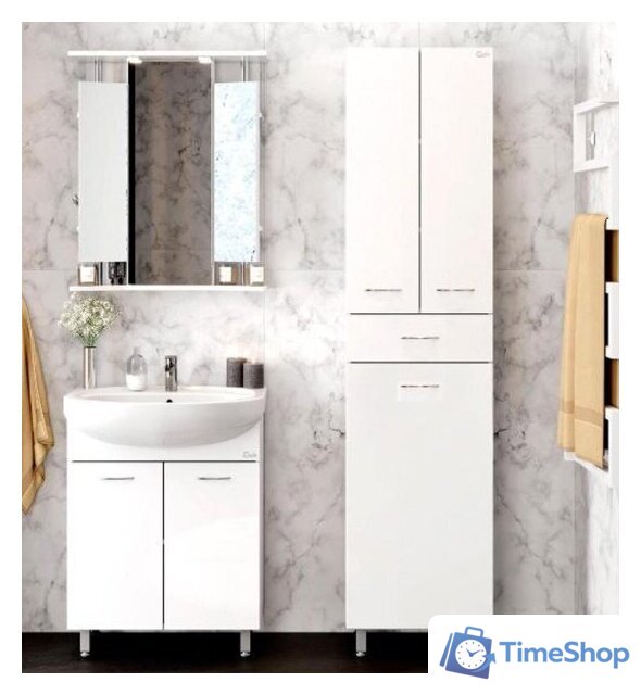  Onika Шкаф-пенал для ванной Модерн 46.17 R с корзиной (404602) - Изображение №4 — Интернет-магазин Time-Shop