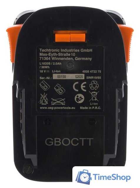 Аккумулятор AEG Powertools L1820S 4935472275 (18В/2 Ah) - Изображение №6 — Интернет-магазин Time-Shop