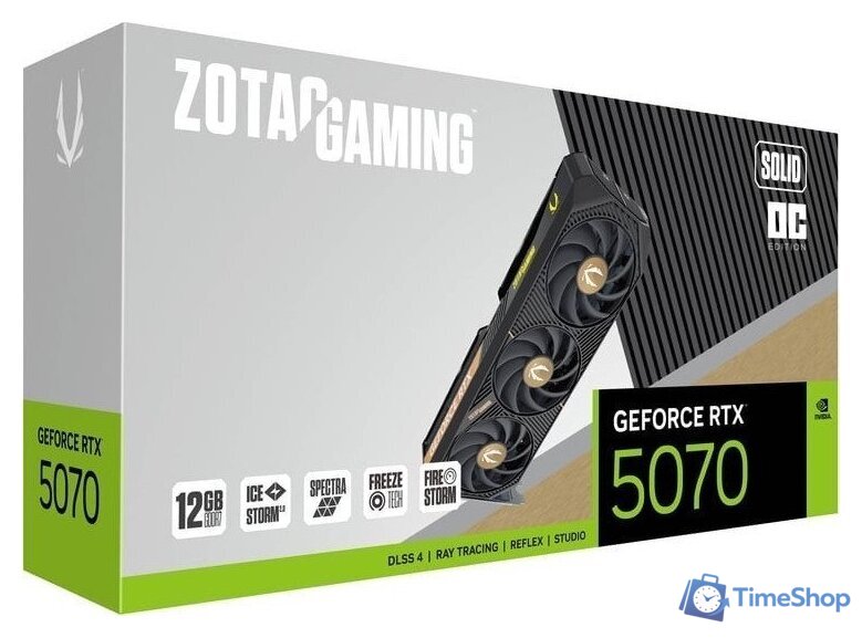 Видеокарта ZOTAC Gaming GeForce RTX 5070 Solid OC ZT-B50700J-10P - Изображение №8 — Интернет-магазин Time-Shop