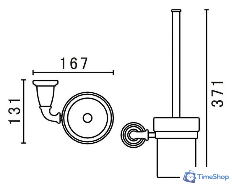 Ершик для унитаза Art&Max Bianchi AM-E-2608-Br - Изображение №2 — Интернет-магазин Time-Shop