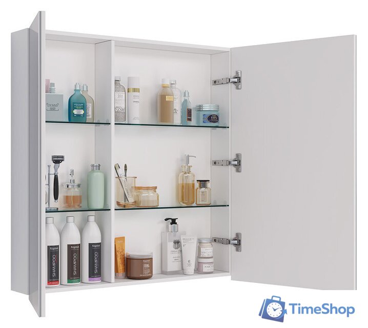  Lemark Шкаф с зеркалом Universal 80 LM80ZS-U (белый глянец) - Изображение №3 — Интернет-магазин Time-Shop