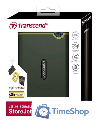 Внешний накопитель Transcend StoreJet 25M3 1TB (зеленый) - Изображение №3 — Интернет-магазин Time-Shop