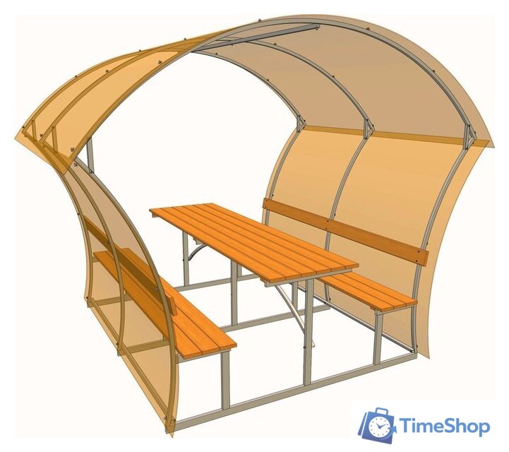 Беседка Импласт Лайт Плюс 1.9x1.7м - Изображение №1 — Интернет-магазин Time-Shop