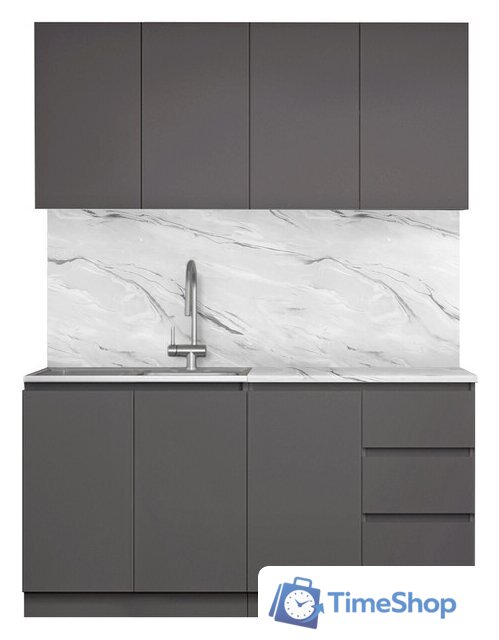 Готовая кухня Артём-Мебель Мэри СН-114 ДСП 1.4м (серый графит) - Изображение №1 — Интернет-магазин Time-Shop