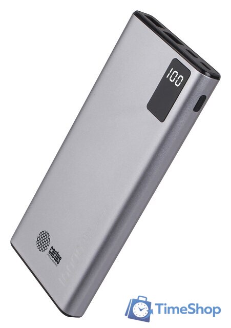 Внешний аккумулятор CACTUS CS-PBFSLT-10000 (серый) - Изображение №2 — Интернет-магазин Time-Shop