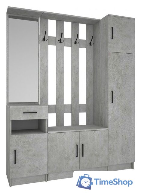 Стенка МДК СПР3 380x1600x2020 (цемент светлый) - Изображение №1 — Интернет-магазин Time-Shop