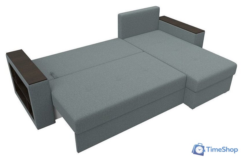 Угловой диван Лига диванов Дубай Лайт правый 121640 (рогожка амур серый) - Изображение №4 — Интернет-магазин Time-Shop