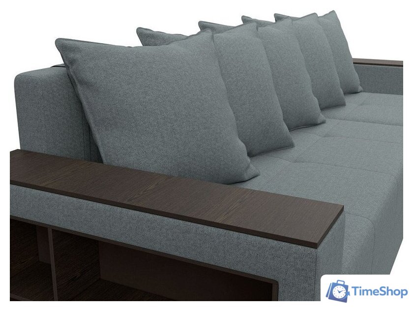 Угловой диван Лига диванов Дубай Лайт правый 121640 (рогожка амур серый) - Изображение №8 — Интернет-магазин Time-Shop